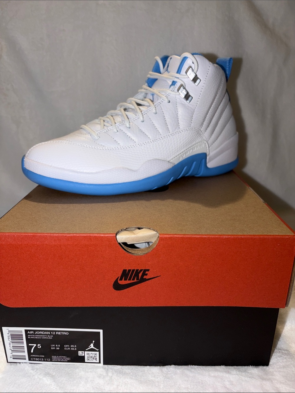 Nike Air Jordan 12 - White/Blue Men’s Sneakers